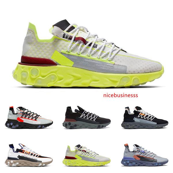 

new arrival men women running shoes react wr ispa platinum volt ghost aqua elvet brown mens trainer breathable sports sneakers eur 36-45