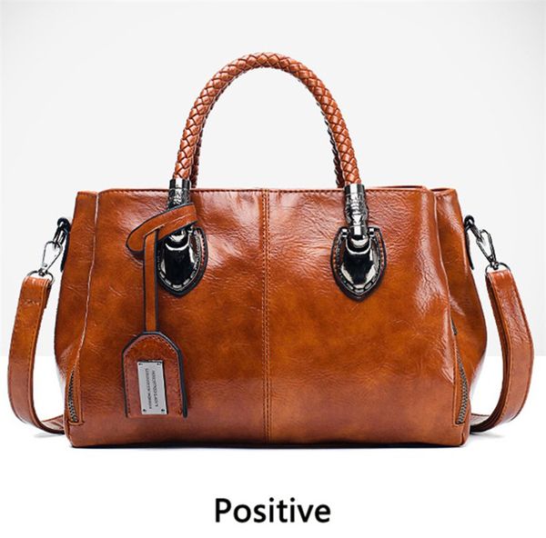 

luxury shoulder bag vintage oil wax leather luxury handbags women bags designer ladies hand bags for women bag feminina fashion 2