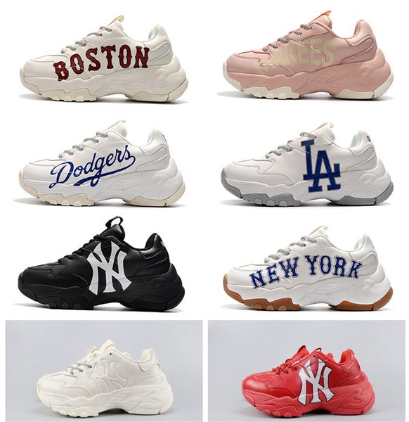

Новый МЛБ MLB BIG BALL CHUNKY Повседневный обувь Нью-Йорк Янкиз открытый кроссовки Доджерс Boston NY LA шок кроссовки