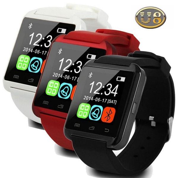 

bluetooth smart watch u8 wireless bluetooth smartwatches touch screen smart wrist watch with sim card slot for android ios with retail box