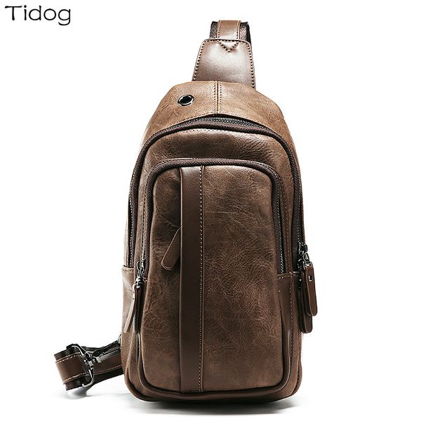 

tidog fashionable youth cortical casual chest bag