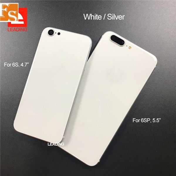 

for iphone 6 6p 6s 6sp 7 7p plus back housing cover like iphone 8 style metal glass back cover replacement with buttons