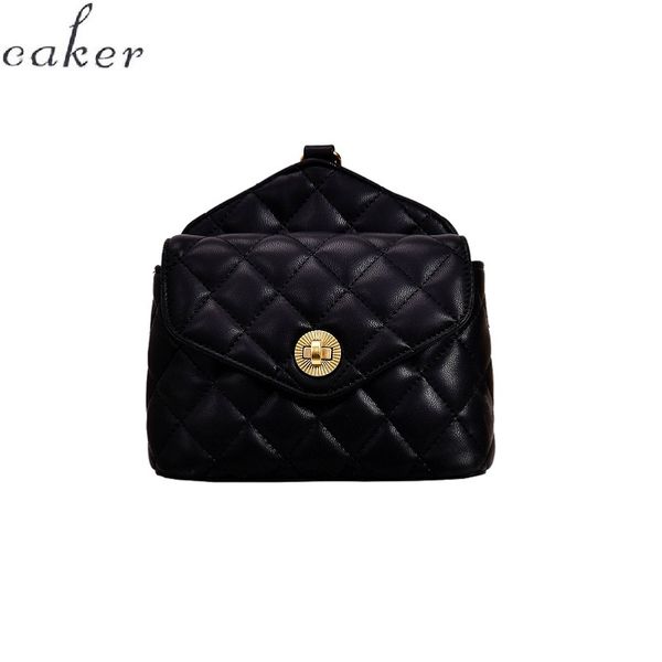 

caker brand 2019 women diamond lattice waist bag fanny waist pack ladies chest bags