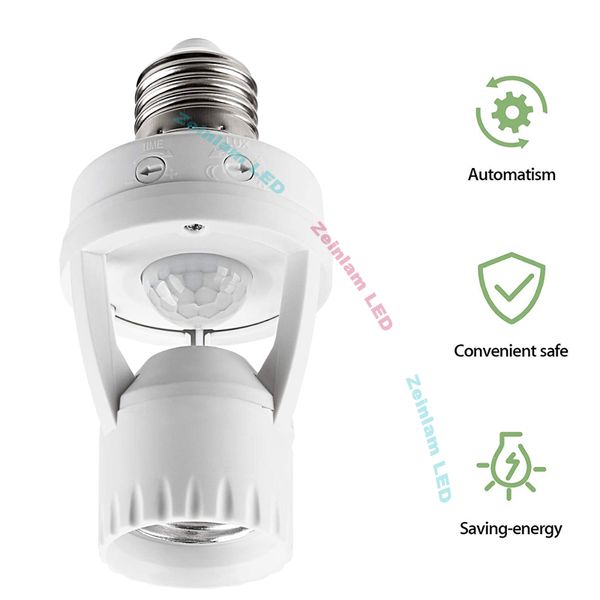 PIR-Bewegungssensor-Halterung, E27-LED-Lampensockel-Halterung, empfindlicher Lichtsteuerungsschalter, Induktionsbirne, E27-Fassung, Beleuchtungszubehör