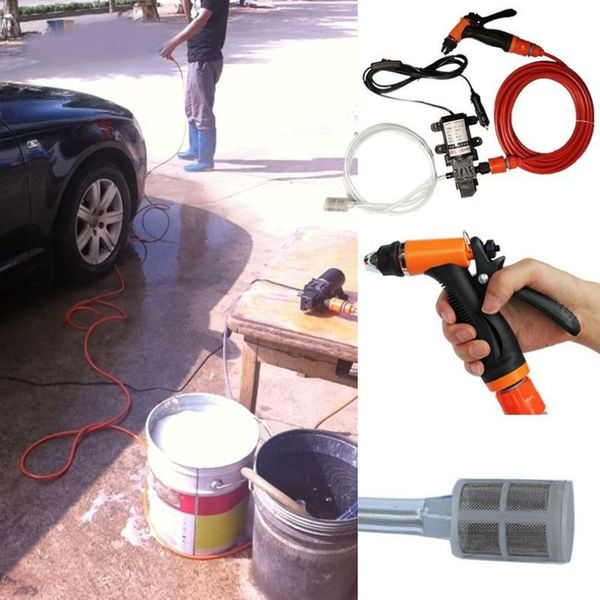 

household portable high pressure 12v dc car waher washing machine device car wash cleaner cleaning kit suit hot