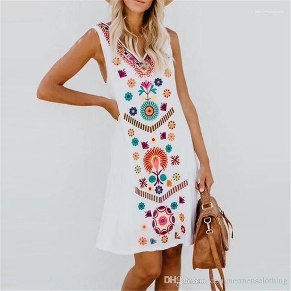 

print dresses sleeveless summer fashion v neck plus size female clothing loose casual clothing 5xl women flower, Black;gray