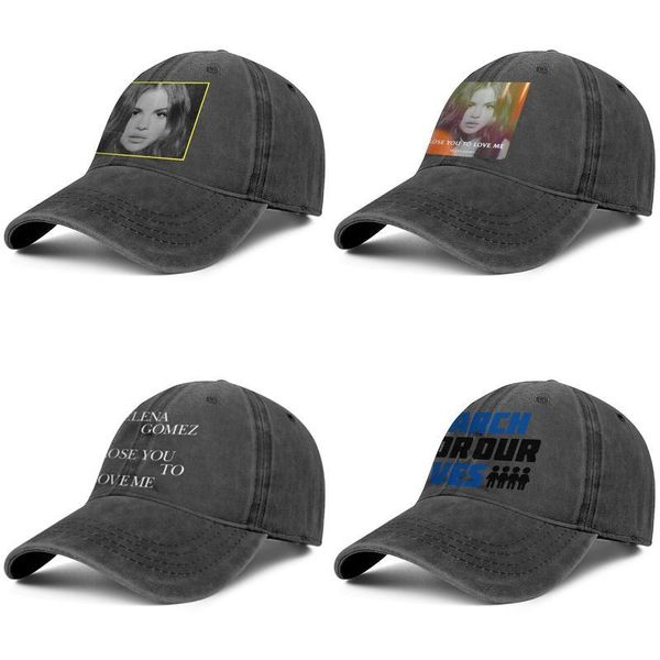 

selena gomez march forour lives mens and womens baseball denim cap cool fitted custom classicblank stylishcute hats lose you to love me, Blue;gray