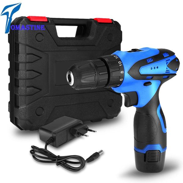 

12v electric drill double speed max electric screwdriver cordless drill mini wireless power driver dc lithium-ion battery 2speed