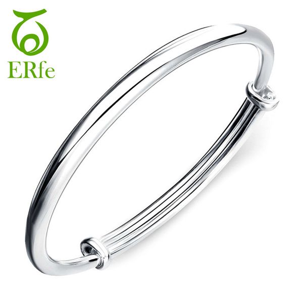 

er women smooth polished silver cuff bracelet bangle imitation braclet femme argent female braselet pulcera femenina sb023, Black