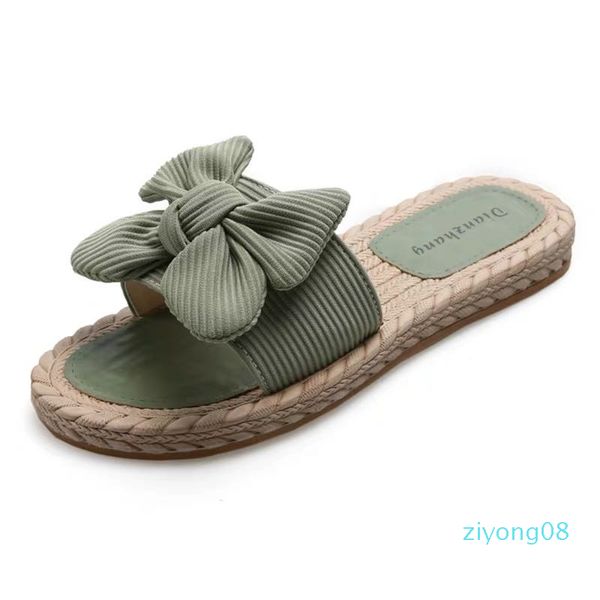 

new women's sandals in 2020 wear fashionable flat bottom slippers in summer, bow ties in spring and summer with flat shoes z08, Black