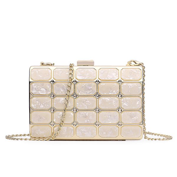 

marble evening bag female evening banquet acrylic hand shoulder messenger bag