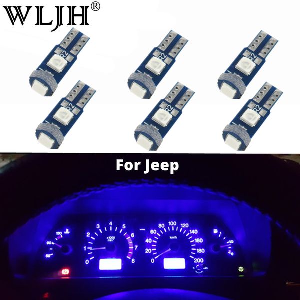 

wljh 6x canbus t5 led lamp 73 74 3030 smd bulb 12v car instrument panel lights for 2007 2008 2009 2010 2011 2012 patriot