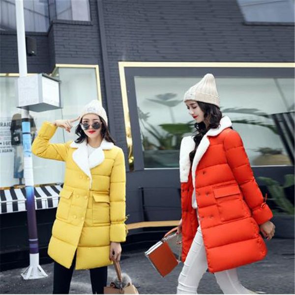 

2018 fashion winter down jacket duck down hooded jackets long warm slim coat winter jacket women parka, Black
