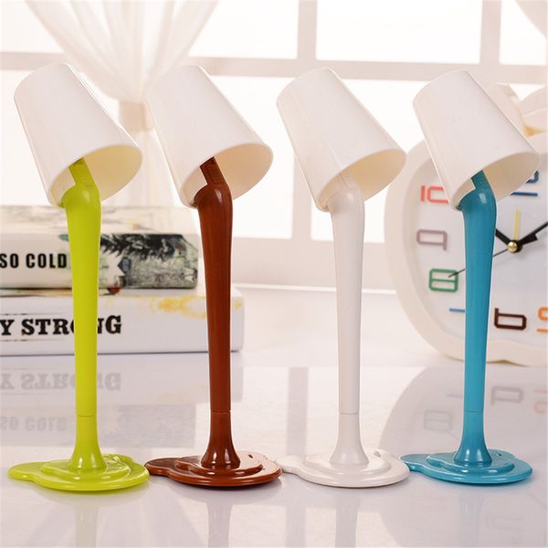 

novelty desk lamp design ballpoint pen kawaii stationery 0.7mm blue ink signature pen ballpoint school office caneta supply, Blue;orange