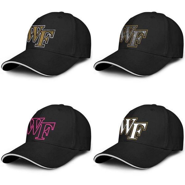 

wake forest demon deacons basketball white logo black mens and women trucker cap design designer golf cool fitted cute original, Blue;gray