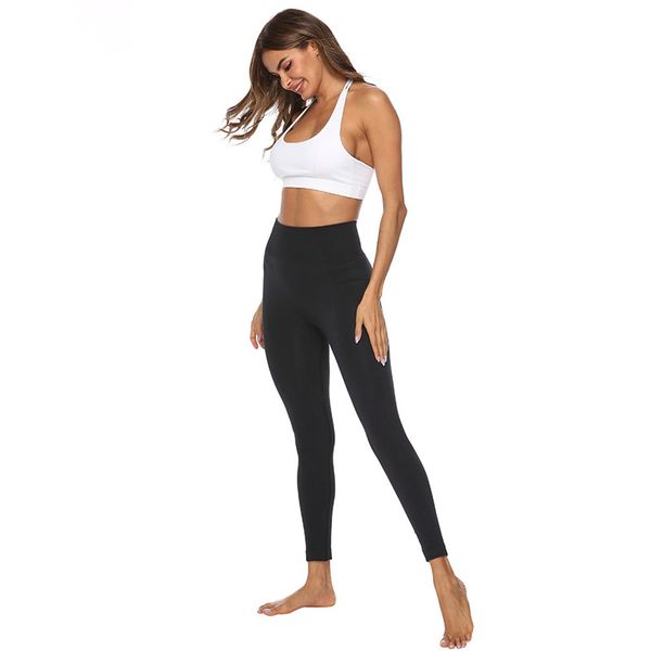 

women autumn running leggings ourdoor fitness pants high waist winter sport apparel exercise wear plain color jogging clothing, Black;red