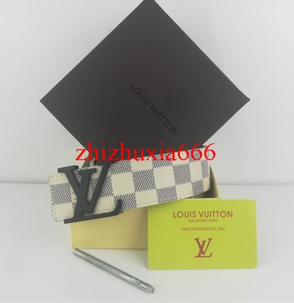 

belts womens belt fashion woman letters smooth buckle belts width 3.8cm many color option highly quality with box, Black;brown