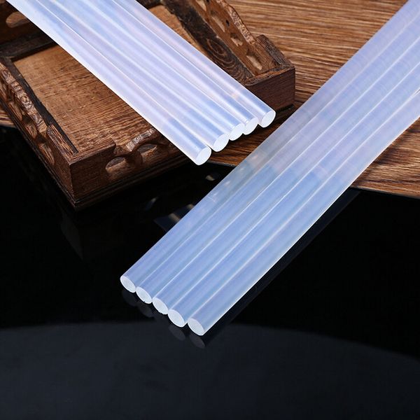 

2# 20pcs 7mm x 200mm white/black/yellow melt glue sticks for mini heat pistol glue gun craft diy repair tool
