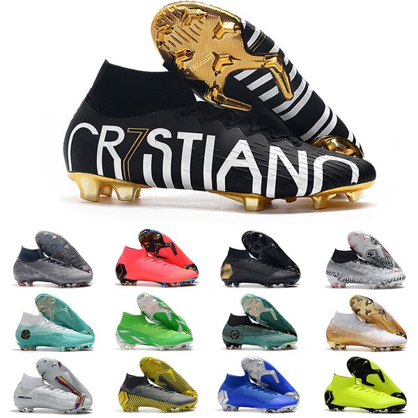 

2019 mercurial superfly vi 360 elite fg kj 6 xii 12 cr7 ronaldo neymar mens women boys ankle soccer shoes football boots cleats size us3-11