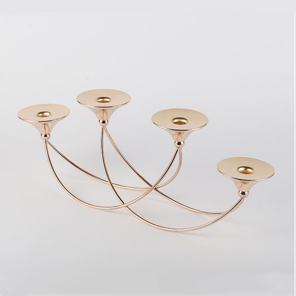 

metal candle holders 4 arms candle stand luxury gold candlestick table candelabros wedding centerpieces party home decoration