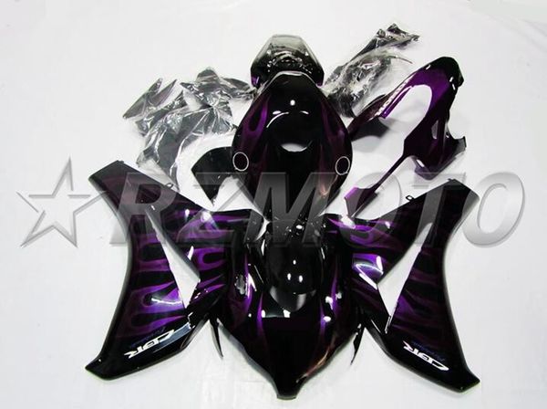 

new abs motorcycle full fairings kit fit for honda cbr1000rr 2008 2009 2010 2011 08 09 10 11 cbr1000 1000rr fairing set flame purple