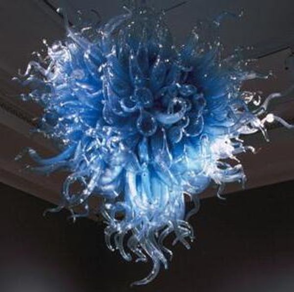 

lamps blue lampshade pendant lights 110v-240v heart shape lighting hand blown murano glass suspension led chandelier light lamp