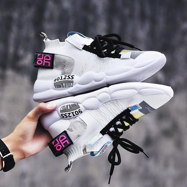 

breathable knit running shoes men sport sneakers for men sports shoes for male white brand tennis athletic gym e-367