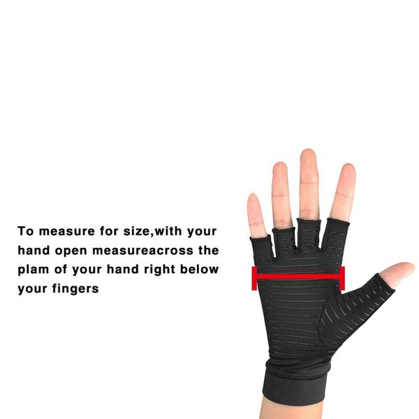 

copper infused compression arthritis gloves for men & women, fingerless carpal tunnel gloves for relieve pains & computer typing, Blue;gray