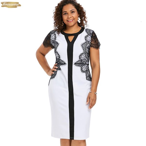 

plus lace size insert dress women summer party black dress keyhole neck short sleeves dress female vestidos designer clothes, Black;gray