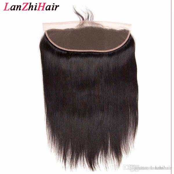 

brazilian straight body deep water wave hair 13x4 ear to ear lace frontal closure with baby hair loose deep wave human hair frontal, Black