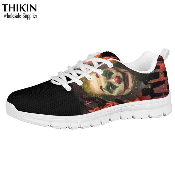 

thikin joker 2019 pattern casual woman&man flats shoes for ladies 2020 spring/autumn new running shoes boys lace up sneakers, Black