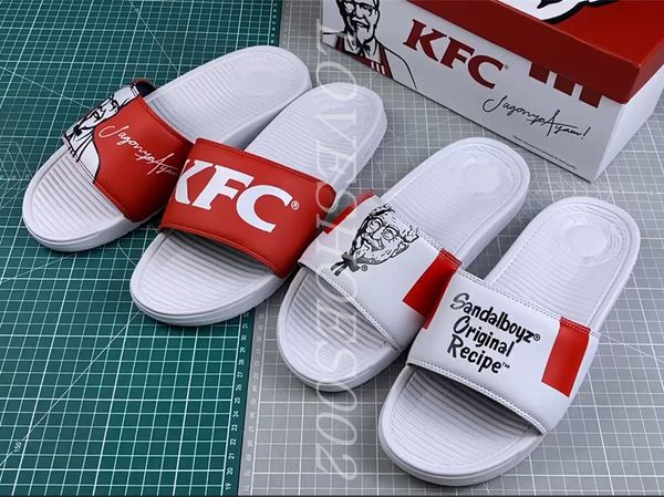 

kfc x sandalboyz honor indonesia fried chicken colonel sanders jagonya ayam men women slipper shoes, Black