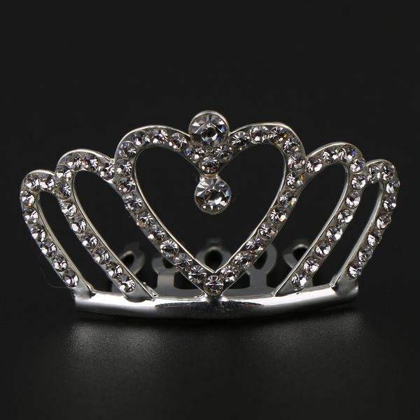 

mini rhinestone tiara flower wedding birthday princess crown, Silver