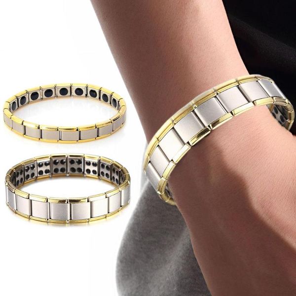 

punk jewelry special biker motorcycle chain men's bracelets bangles titanium steel bracelet health care slimming magnetic, White