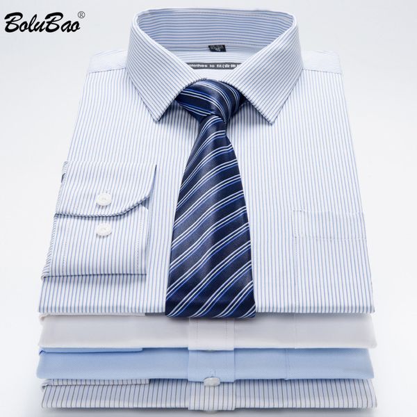 

bolubao brand men slim fit twill shirts new male comfortable white collar business oxford cloth shirt, White;black