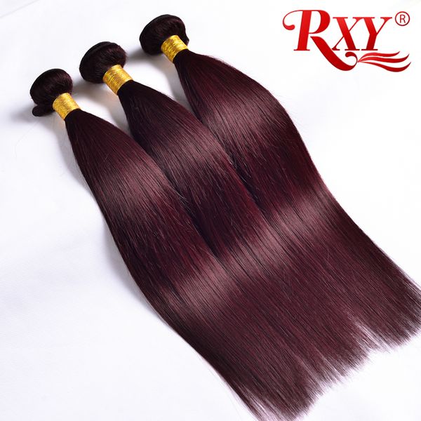 

10-26 красный прямой человеческих волос пучки 99j extensions красный бордовый малазийский волос связки цветные человеческих волос малазийски, Black