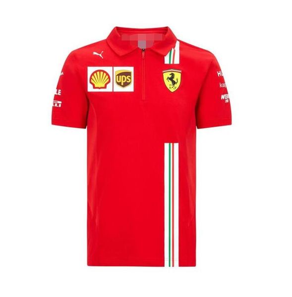 

2020 new f1 formula 1 racing polo shirt team service ferrari racing suit t short sleeve lapel mountain bike downhill short sleeve breathable
