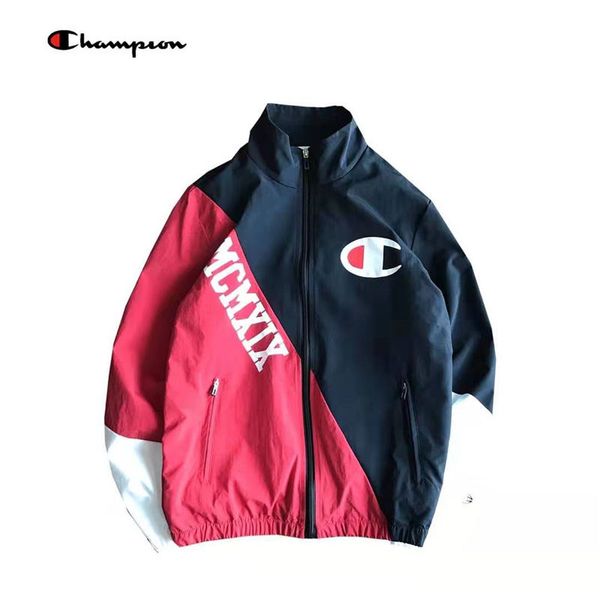 

mens jacket stand collar autumn windbreaker long sleeves coat fashion style luxury zippers jacket letters print outwear coat, Black;brown