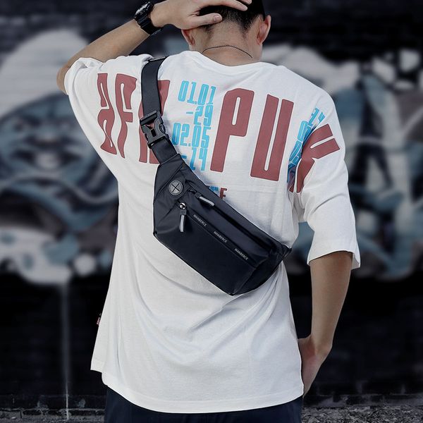 

tide brand men's sports and leisure man chest chest pockets shoulder bag messenger bag diagonal wild small backpack