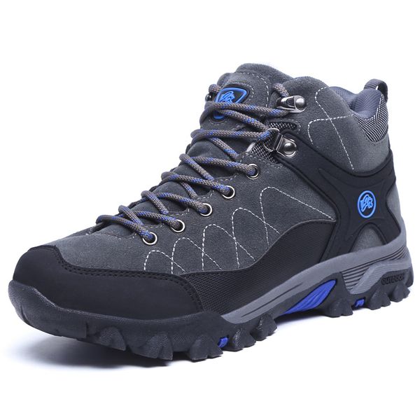 

new men boots winter with fur 2018 warm snow boots men winter work shoes footwear fashion rubber ankle shoes 39-45, Black