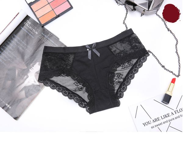 

women designer underpants female underwear temptation lace edge seamless hips low waist briefs fashion brand luxury new style, Black;pink