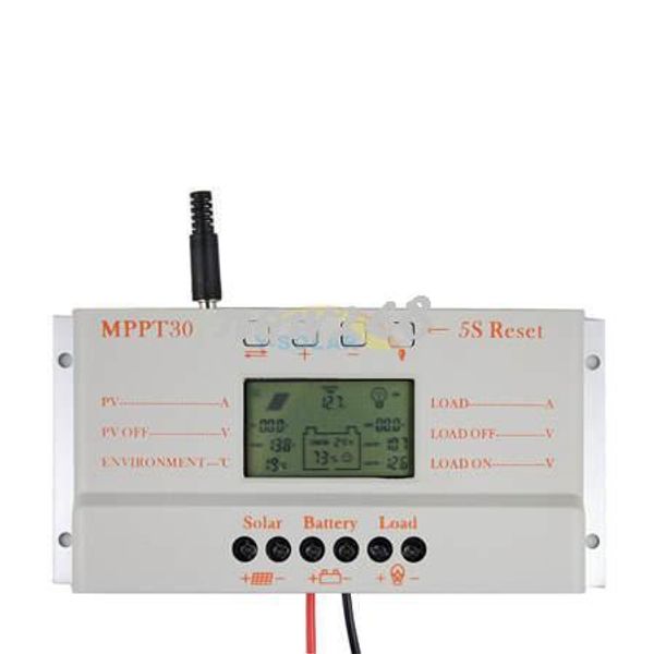 Freeshipping MPPT30 controlador solar 30A CE certificated display LCD Qualidade Superior durável para o sistema pv fácil instalação regulador de carga Solar