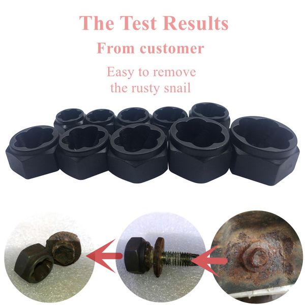 

10pcs damaged nut bolt remover stud extractor set bolt removal kit mal999