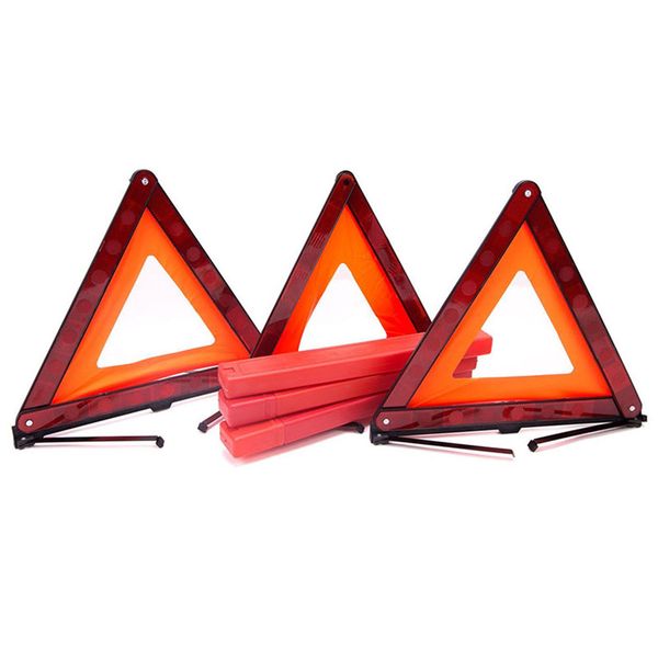 

3pcs early warning road safety triangular kit reflective sign emergency signals car styling