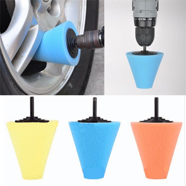 

rundong wheel hub polish buffing shank polishing sponge cone metal foam pad car sponge plastic 6mm high quality