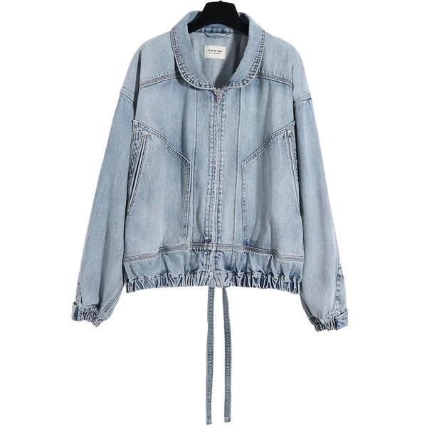 

19ss fear of god 6th fog drop2 ribbon demin cowboy jacket heavy washing water high street denim jacket hfwpjk149, Black;brown