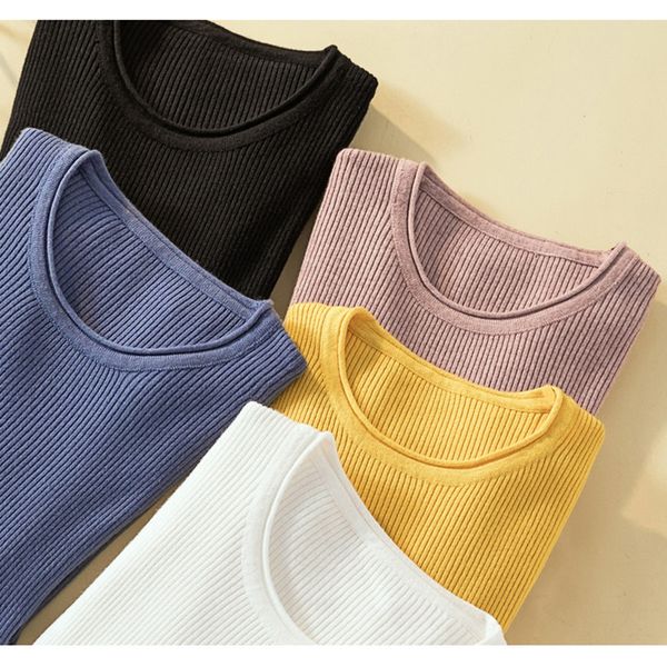 

knitted sweater women winter autumn 2019 long sleeve female slim thin ladies pullovers hiver pull femme poleras sueter, White;black