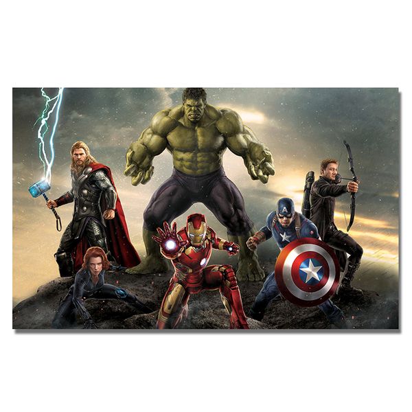

poster marvel superhero wall picture silk wall art prints thor hulk iron man