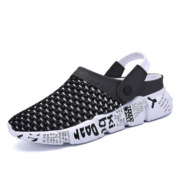 

men beach shoes,slip on garden shoes lightweight beach sandals for men sneakers slippers shoes, Black