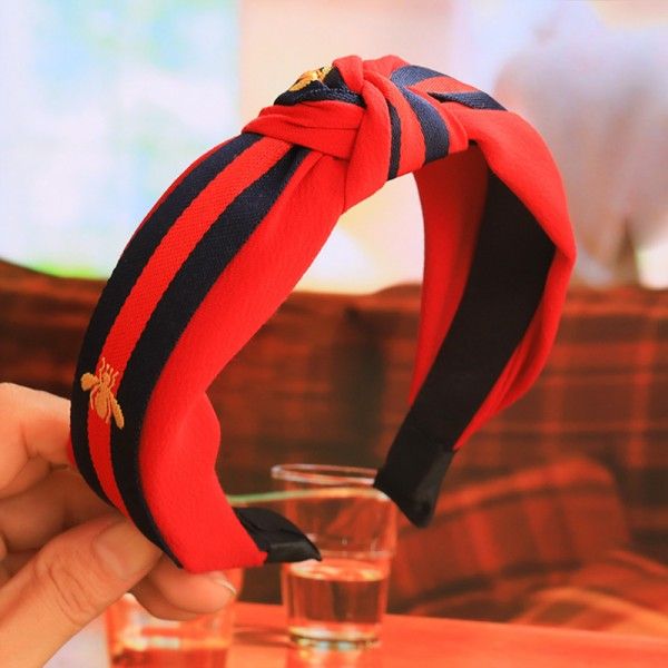 

7 styles stripe designer headbands for women cross knot head wrap with cloth wrapped for girls ng, Silver